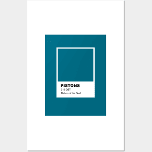 313 Teal Pantone Posters and Art